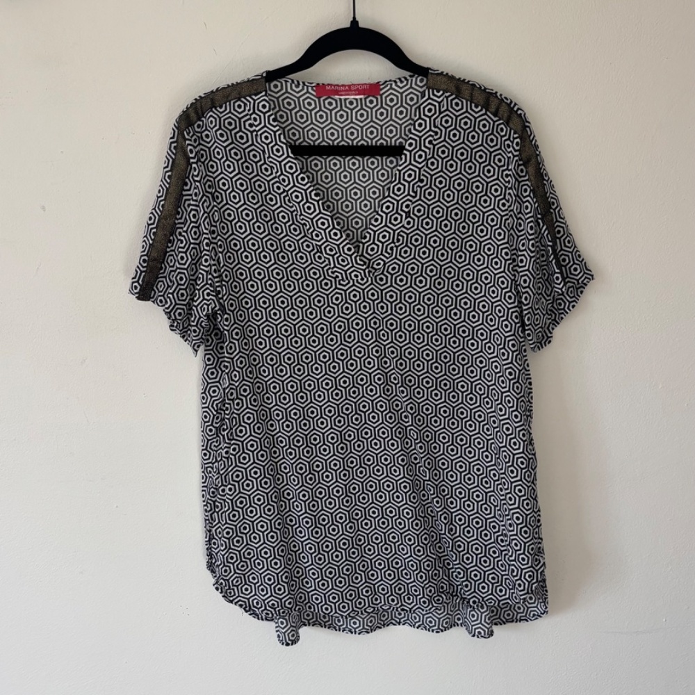 Marina Rinaldi Sport Graphic Pattern Top